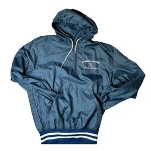 Vintage Holloway Spring Grove Track & Field Bomber Jacket Hooded Windbreaker M